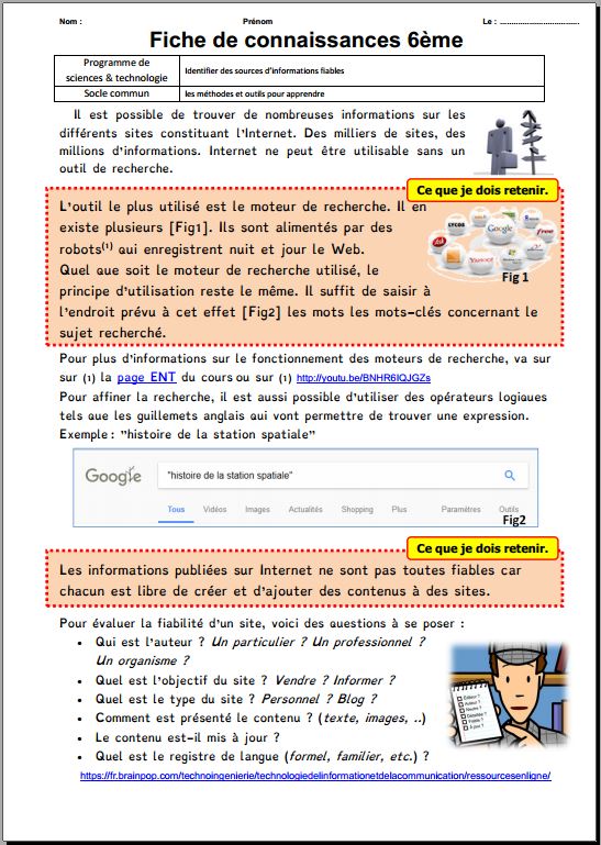 Fiche de connaisances